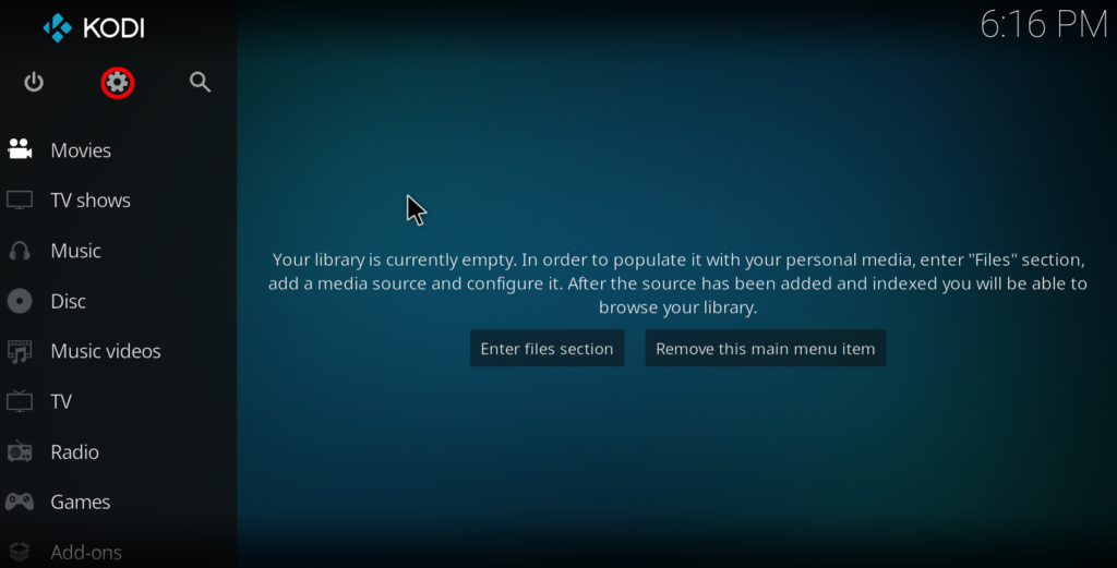 Setup Kodi to use Tvheadend backend