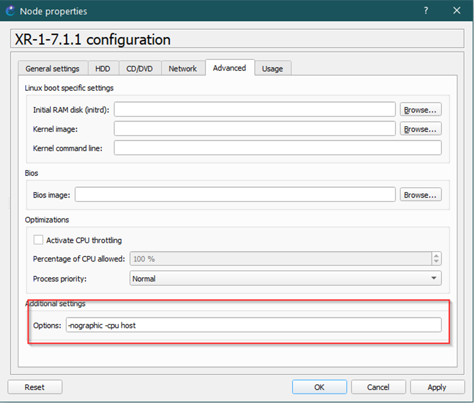 IOS XRv – no network interfaces in GNS3