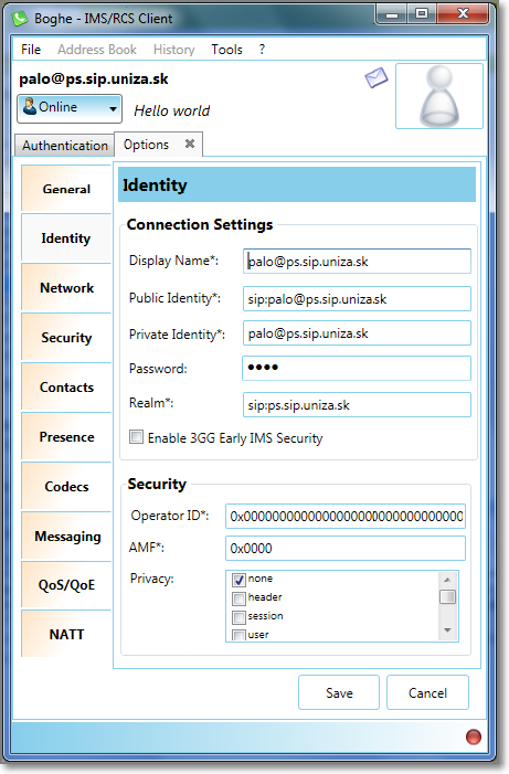 Configuring IMS Boghe to use SIP over IPv6 for an IETF SIP network