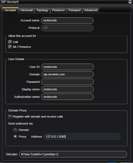 Mobicents – príklad Call Forwarding